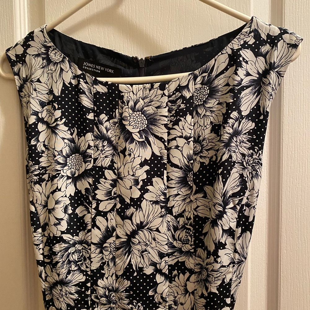 Jone New York blue floral dress, size 14